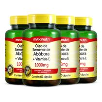 Kit 4 Óleo Semente De Abóbora + Vitamina E 60 Cáps Maxinutri