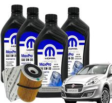 Kit 4 Óleos 5w30 MOPAR + Filtro de Óleo Original MOPAR Bravo 1.8 16v 2011 2012 2013 2014 2015 2016