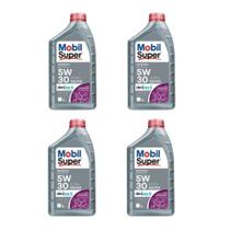 Kit 4 Óleos De Motor 5W30 Sintético Mobil Dexos 2 1 Litro