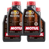 Kit 4 Óleos de Motor Alta Economia Motul 8100 Eco-Lite 5W-30 Api Sp-Rc Sintético