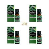 Kit 4 Óleos Essenciais Eucalipto 100% Puro 10ml - Chamed