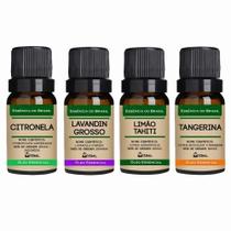 Kit 4 Óleos Essenciais Lavandin, Limão, Tangerina, Citronela Kit 4 Óleos Essenciais Lavandin, Limão, Tangerina, Citronela
