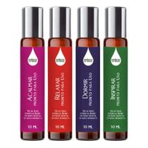 Kit 4 Óleos Essenciais Prontos Para Pele Roll On 10Ml Suave