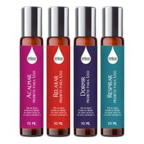 Kit 4 Óleos Essenciais Prontos Pele Roll On 10Ml - Bem-Estar Kit 4 Óleos Essenciais Prontos Pele Roll On 10Ml - Bem-Estar
