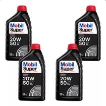 Kit 4 Óleos Mobil Super 20w50 Mineral Original Carro