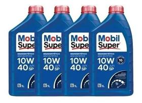 Kit 4 Óleos Motor Mobil Super 10w40 Semissintético Api Sp