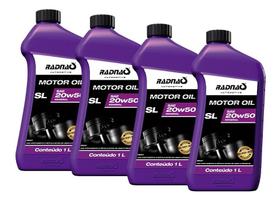 Kit 4 Óleos Radnaq 20w50 Sl Mineral Original Carro Kit 4 Óleos Radnaq 20w50 Sl Mineral Original Carro