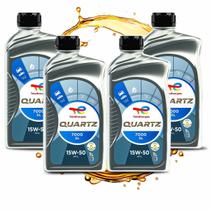 Kit 4 Óleos Semi Sintético 15W-50 Quartz 7000 API SL TotalEnergies Kit 4 Óleos Semi Sintético 15W-50 Quartz 7000 API SL TotalEnergies
