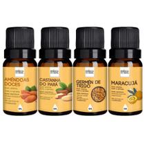 Kit 4 Óleos Vegetais Nutritivo Completo p/ Cuidados - Puro - Essência do Brasil Kit 4 Óleos Vegetais Nutritivo Completo p/ Cuidados - Puro - Essência do Brasil