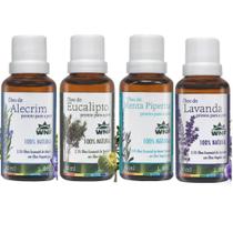 Kit 4 Óleos WNF Lavanda, Eucalipto, Alecrim e Menta 30ml