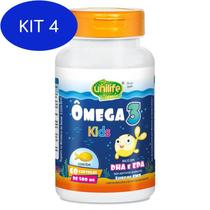Kit 4 Omega 3 Kids 60 Capsulas Unilife