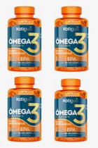 Kit 4 Omega 3 Tripla Fonte Dha+epa+ala 120 Cápsulas Katigua.