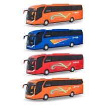 Kit 4 Onibus Brinquedo Miniatura Iveco Brinquedo Para Criança Cor: aleatório