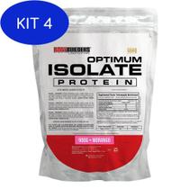 Kit 4 Optimum Isolate Whey Protein Morango- 900G