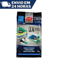 KIT 4 - Organizador a Vácuo para Viagem ou Guarda-Roupa Clink -hermético e reutilizável KIT 4 - Organizador a Vácuo para Viagem ou Guarda-Roupa Clink -hermético e reutilizável