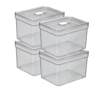 Kit 4 Organizador Armário Geladeira 3,8L Multiuso Sem Cheiro