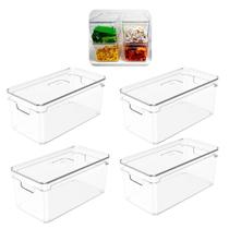 Kit 4 Organizador Armário Multiuso Cozinha 5L 30X 15 X 13Cm