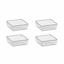 Kit 4 Organizador De Acrílico Maquiagem Divisórias Armários 16x16 Kit 4 Organizador De Acrílico Maquiagem Divisórias Armários 16x16