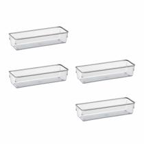 Kit 4 Organizador De Acrílico Porta Maquiagem Gavetas 24x8 Kit 4 Organizador De Acrílico Porta Maquiagem Gavetas 24x8