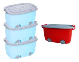 Kit 4 Organizador De Brinquedos Lego Livro Carrinhos 3m E 1p - Tibaby Kit 4 Organizador De Brinquedos Lego Livro Carrinhos 3m E 1p - Tibaby