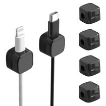 Kit 4 Organizador De Fios E Cabos Adesivo Escritório Mesa