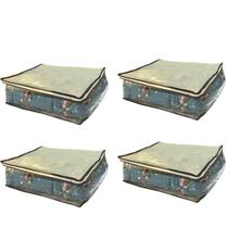 Kit 4 Organizador de Gaveta Marfim M Multiuso Guarda Roupa