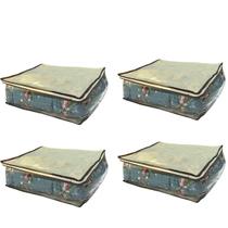 Kit 4 Organizador de Gaveta Marfim M Multiuso Guarda Roupa