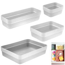 Kit 4 Organizador De Gavetas Plástico Cozinha Quarto Multiuso Objetos - KTE 001 Ou Kit 4 Organizador De Gavetas Plástico Cozinha Quarto Multiuso Objetos - KTE 001 Ou