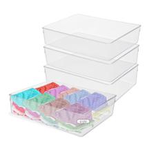 Kit 4 Organizador De Gavetas Transparente Acrilico Meia