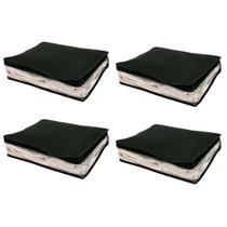 Kit 4 Organizador de Guarda Roupa e Gaveta Maleiro Preto PP Kit 4 Organizador de Guarda Roupa e Gaveta Maleiro Preto PP