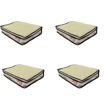 Kit 4 Organizador De Guarda Roupas E Gavetas Marfim Pp