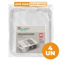Kit 4 Organizador Flexível PVC Tamanho Médio My Closet Ordene Kit 4 Organizador Flexível PVC Tamanho Médio My Closet Ordene