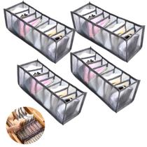 Kit 4 Organizador Gaveta Armario Closet Calcinha Cueca Meia