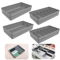 Kit 4 Organizador Gaveta Divisor Utensílios Ou - Rosa