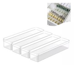 Kit 4 Organizador Gaveta Quarto Cozinha Modular Multiuso