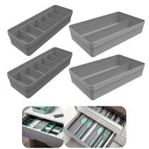 Kit 4 Organizador Gavetas Colmeia Divisória Porta Utensílios Roupas Íntimas Meias - Ou