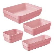 Kit 4 Organizador Gavetas Para Armário Cozinha Quarto Cores (OL 100-OL 200-OL 300-OL 400) OU