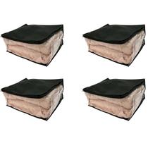 Kit 4 Organizador Maleiro Para Guarda Roupa Multiuso Preto G