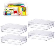 Kit 4 Organizador modular gaveta armário lápis material escritório closet pincel maquiagem Paramount