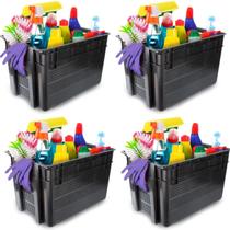 Kit 4 Organizador Multiuso Telada E Empilhável Reforçada 60L Kit 4 Organizador Multiuso Telada E Empilhável Reforçada 60L