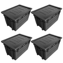 Kit 4 Organizador Multiuso Telada Reforçada 60L C/ tampa