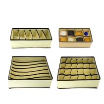Kit 4 Organizador Para Gavetas - Bege