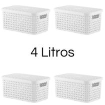 Kit 4 Organizador Rattan 4L