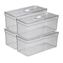 Kit 4 Organizadores Com Tampa e Cesta Guarda Ovos Frutas Verduras Kit 4 Organizadores Com Tampa e Cesta Guarda Ovos Frutas Verduras