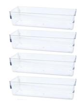Kit 4 Organizadores de Gavetas Acrílico Cristal Modular M
