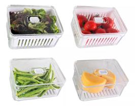 Kit 4 Organizadores De Geladeira Cesto Organizador 2,2l Ou Kit 4 Organizadores De Geladeira Cesto Organizador 2,2l Ou