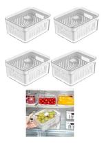 Kit 4 Organizadores De Geladeira Cesto Organizador Ou Kit 4 Organizadores De Geladeira Cesto Organizador Ou