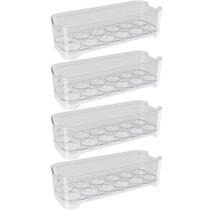 Kit 4 Organizadores de Geladeira Porta Ovos 12un 28x10x7,5cm Restaurantes Lancherias UZ Kit 4 Organizadores de Geladeira Porta Ovos 12un 28x10x7,5cm Restaurantes Lancherias UZ