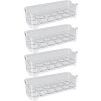 Kit 4 Organizadores de Geladeira Porta Ovos 12un 28x10x7,5cm Restaurantes Lancherias UZ Kit 4 Organizadores de Geladeira Porta Ovos 12un 28x10x7,5cm Restaurantes Lancherias UZ