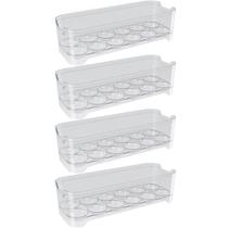 Kit 4 Organizadores de Geladeira Porta Ovos 12un 28x10x7,5cm Restaurantes Lancherias UZ Kit 4 Organizadores de Geladeira Porta Ovos 12un 28x10x7,5cm Restaurantes Lancherias UZ